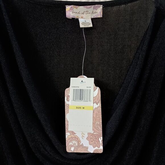 *2/$25* Band of the Free BOG Womens Medium Aggie Black Cowl Neck Bodysuit - Picture 9 of 12